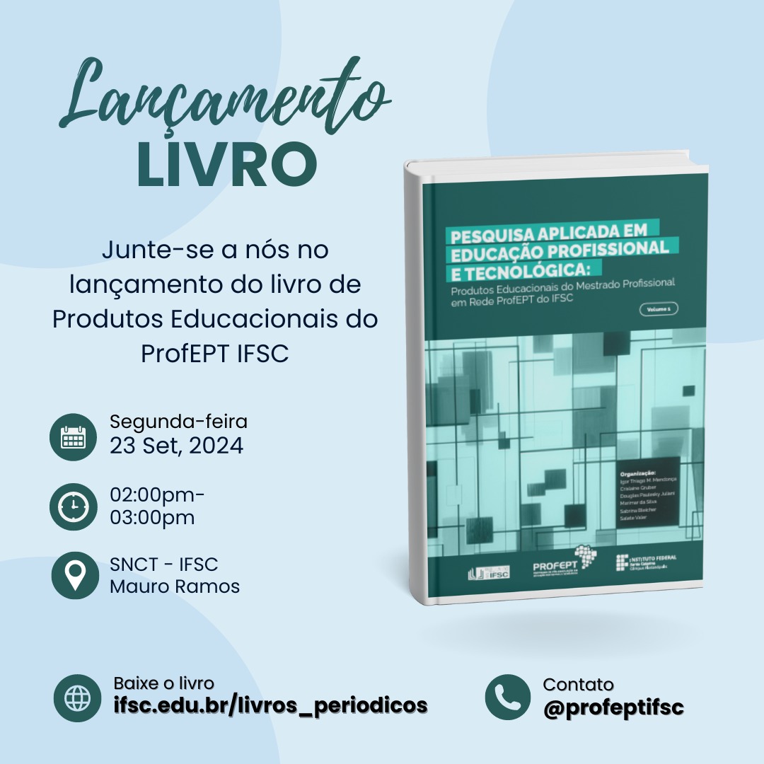 Livro tem um dos capítulos escrito pela servidora Paula Regina Corrêa do Câmpus Jaraguá do Sul-Rau.