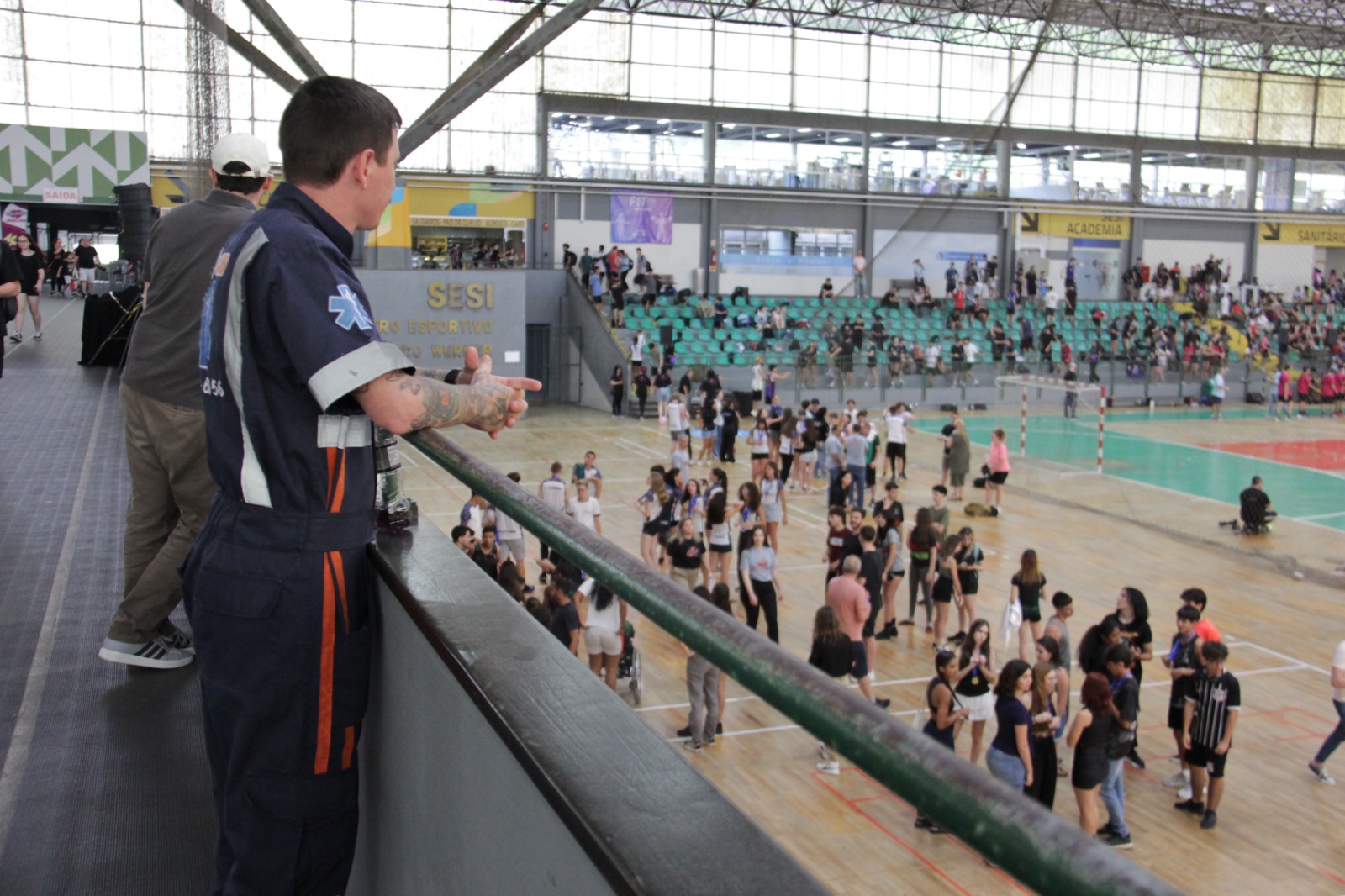 Socorristas preparados para ocorrências durante os jogos I Foto: Carla Algeri