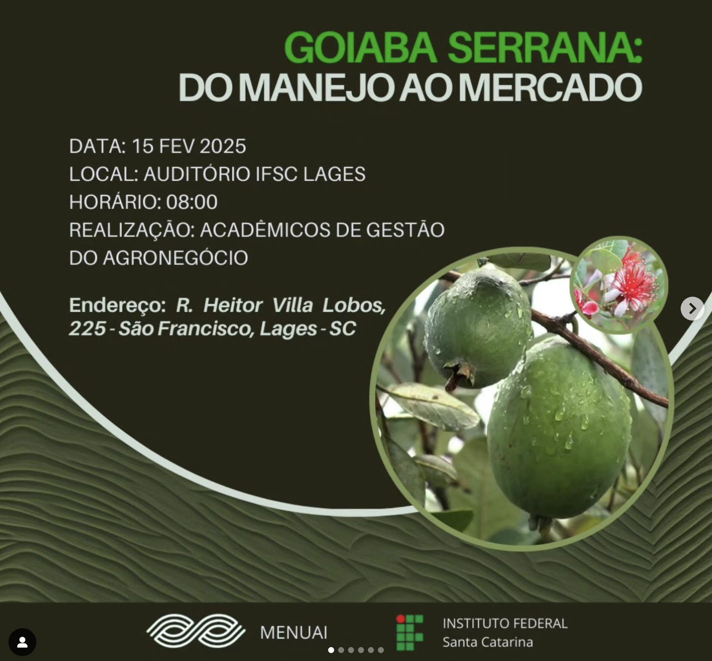 Inscrições abertas: Acadêmicos do Agronegócio promovem evento sobre a Goiaba Serrana