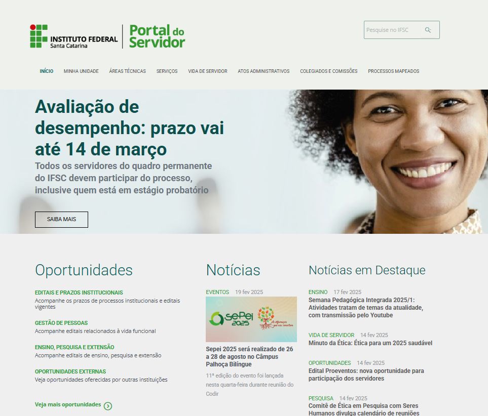 A partir de 2024, com o lançamento do Portal do Servidor, as notícias voltadas aos servidores passaram a ser publicadas neste mesmo canal.