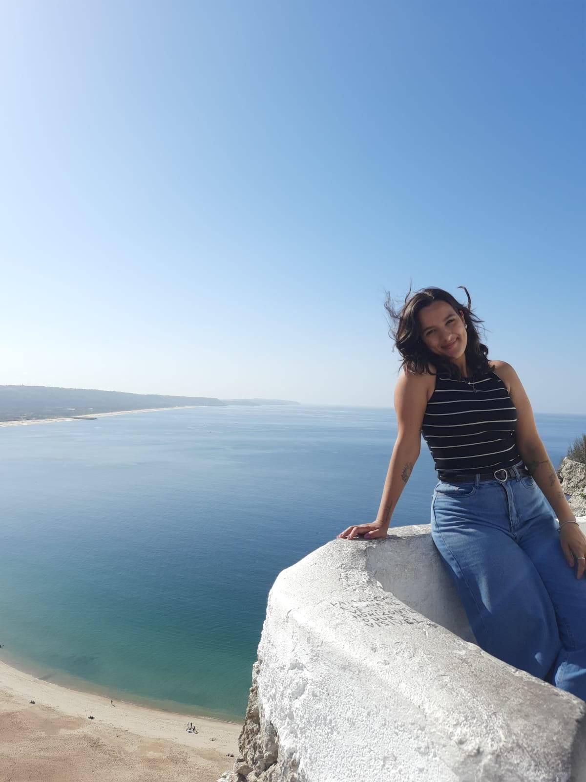 Maria Eduarda Rosa Marcelina, estudante do Câmpus Florianópolis, em intercâmbio em Portugal